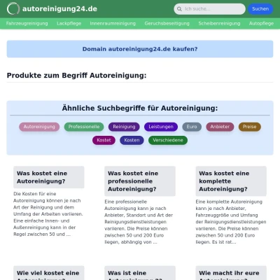 Screenshot autoreinigung24.de