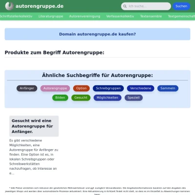 Screenshot autorengruppe.de