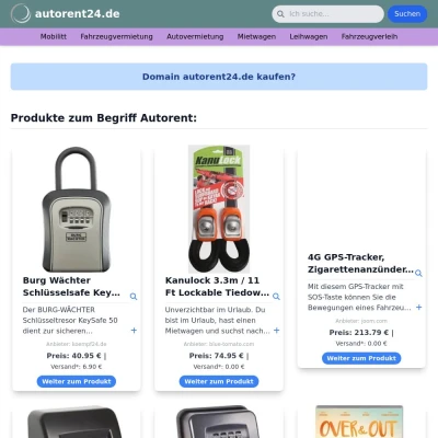 Screenshot autorent24.de