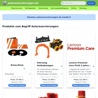 Screenshot autoreservierungen.de