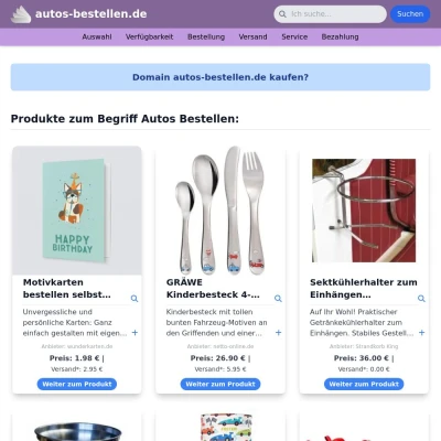 Screenshot autos-bestellen.de