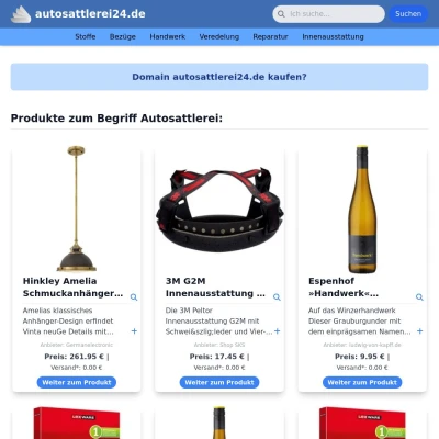 Screenshot autosattlerei24.de