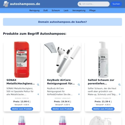 Screenshot autoshampoos.de