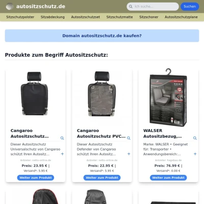 Screenshot autositzschutz.de