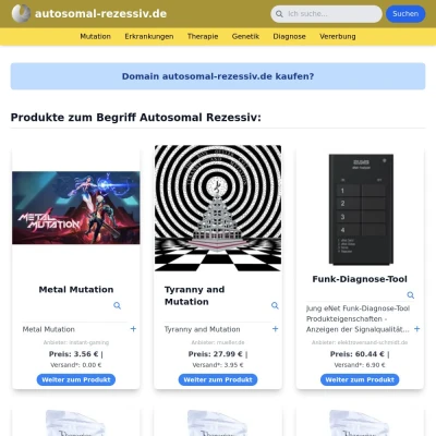 Screenshot autosomal-rezessiv.de