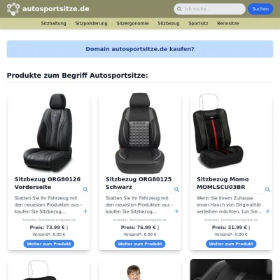 Screenshot autosportsitze.de