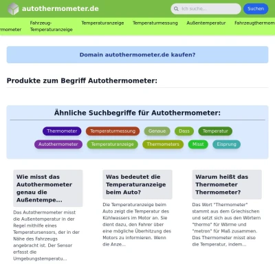 Screenshot autothermometer.de