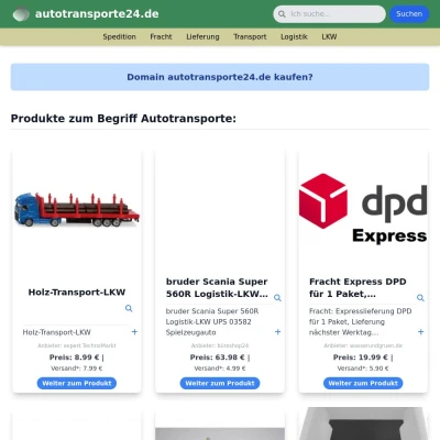Screenshot autotransporte24.de