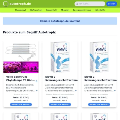 Screenshot autotroph.de