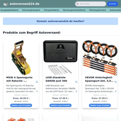 Screenshot autoversand24.de