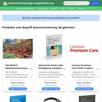 Screenshot autoversicherung-vergleichen.eu