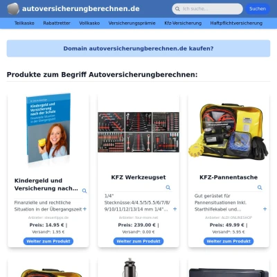 Screenshot autoversicherungberechnen.de