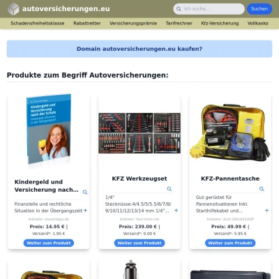 Screenshot autoversicherungen.eu