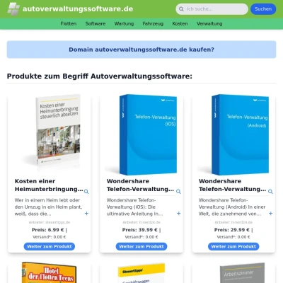 Screenshot autoverwaltungssoftware.de