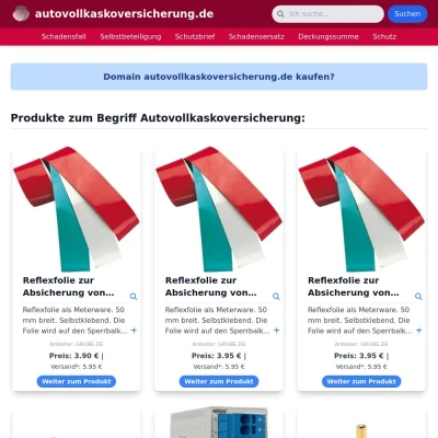 Screenshot autovollkaskoversicherung.de