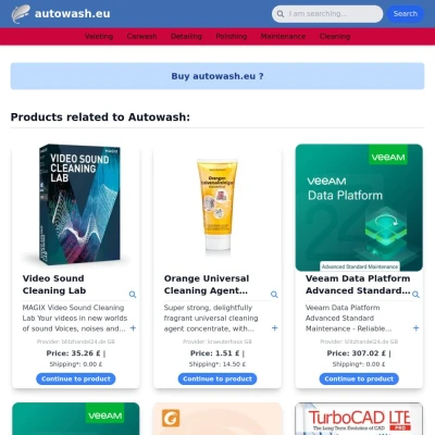 Screenshot autowash.eu