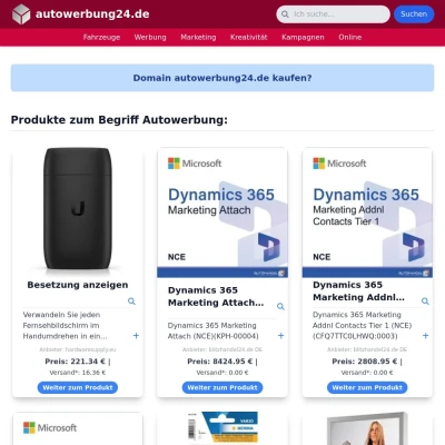 Screenshot autowerbung24.de