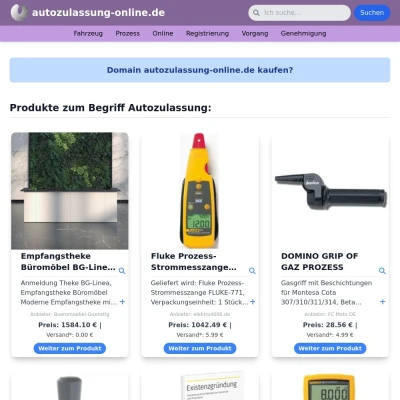 Screenshot autozulassung-online.de