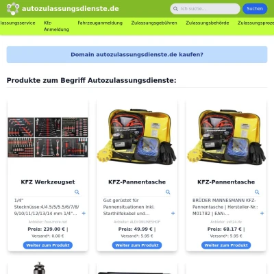 Screenshot autozulassungsdienste.de