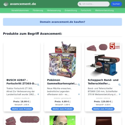 Screenshot avancement.de