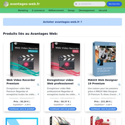 Screenshot avantages-web.fr