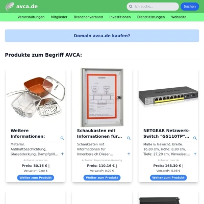 Screenshot avca.de