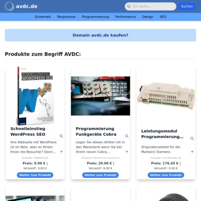 Screenshot avdc.de