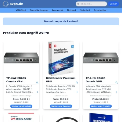 Screenshot avpn.de
