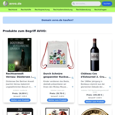 Screenshot avvo.de