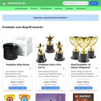 Screenshot awards24.de