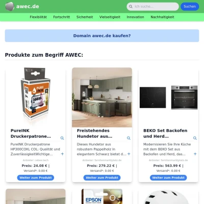 Screenshot awec.de