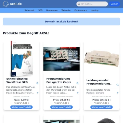 Screenshot axsl.de