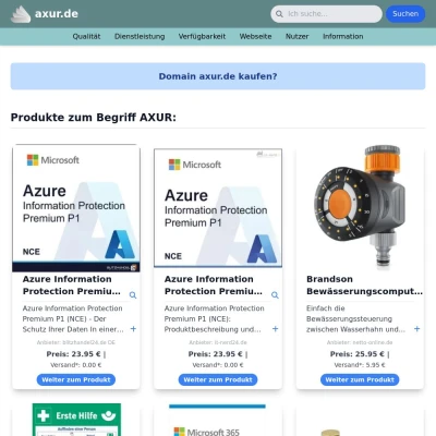 Screenshot axur.de