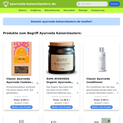 Screenshot ayurveda-kaiserslautern.de