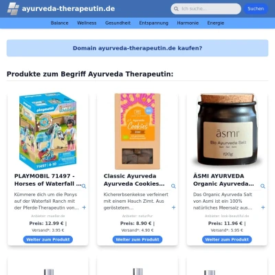 Screenshot ayurveda-therapeutin.de