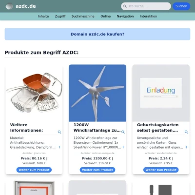 Screenshot azdc.de