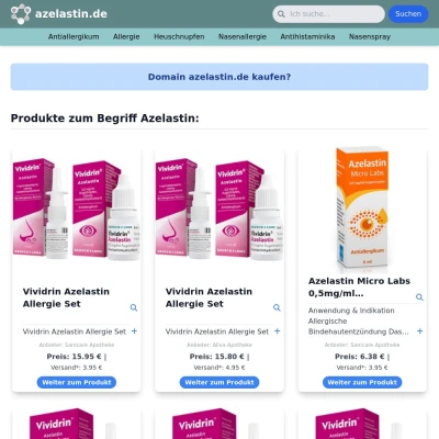 Screenshot azelastin.de