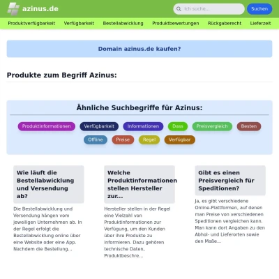 Screenshot azinus.de