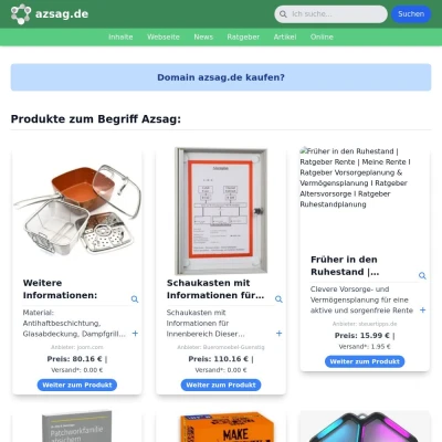 Screenshot azsag.de