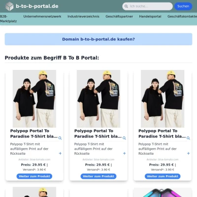 Screenshot b-to-b-portal.de