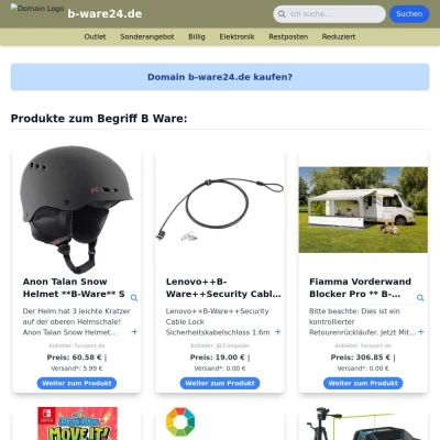 Screenshot b-ware24.de