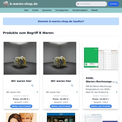 Screenshot b-waren-shop.de