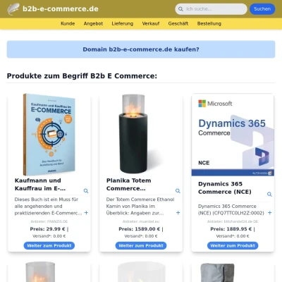 Screenshot b2b-e-commerce.de