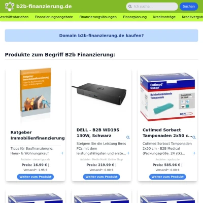 Screenshot b2b-finanzierung.de