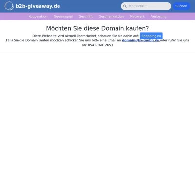 Screenshot b2b-giveaway.de