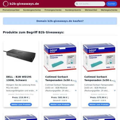 Screenshot b2b-giveaways.de