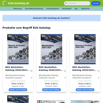 Screenshot b2b-katalog.de