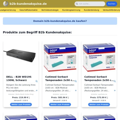 Screenshot b2b-kundenakquise.de