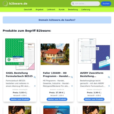 Screenshot b2bware.de