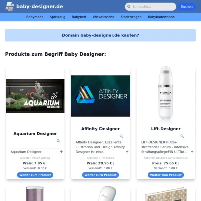 Screenshot baby-designer.de